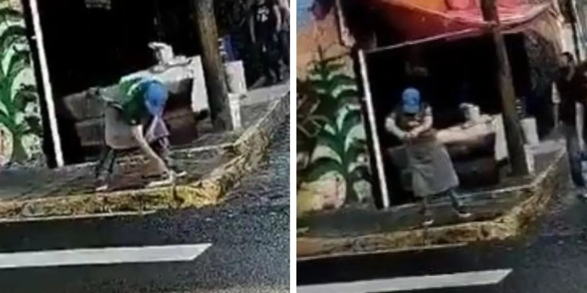 Un taquero de la Ciudad de México fue grabado mientras enjuagaba su trapo con agua de la calle y el video causa indiganción. 