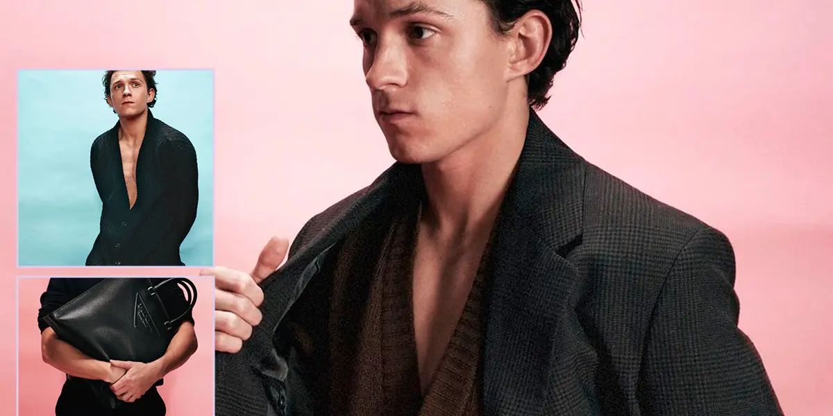 A las imágenes en las que figuran modelos como Selena Forrest y Julia Nobis se une ahora el superhéroe de moda, Tom Holland, interpretándose a sí mismo vistiendo lo más nuevo de Miuccia Prada y Raf Simons.