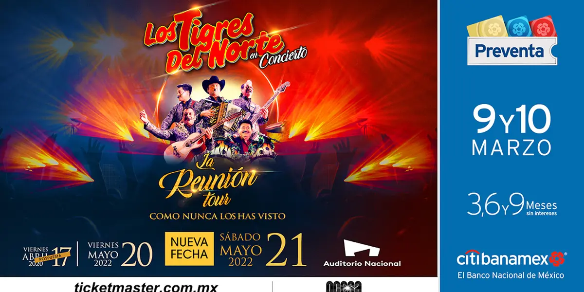 A través de las redes sociales de la promotora Ocesa fue quien dio a conocer que al concierto del 20 de mayo se le suma un show más para el día 21.