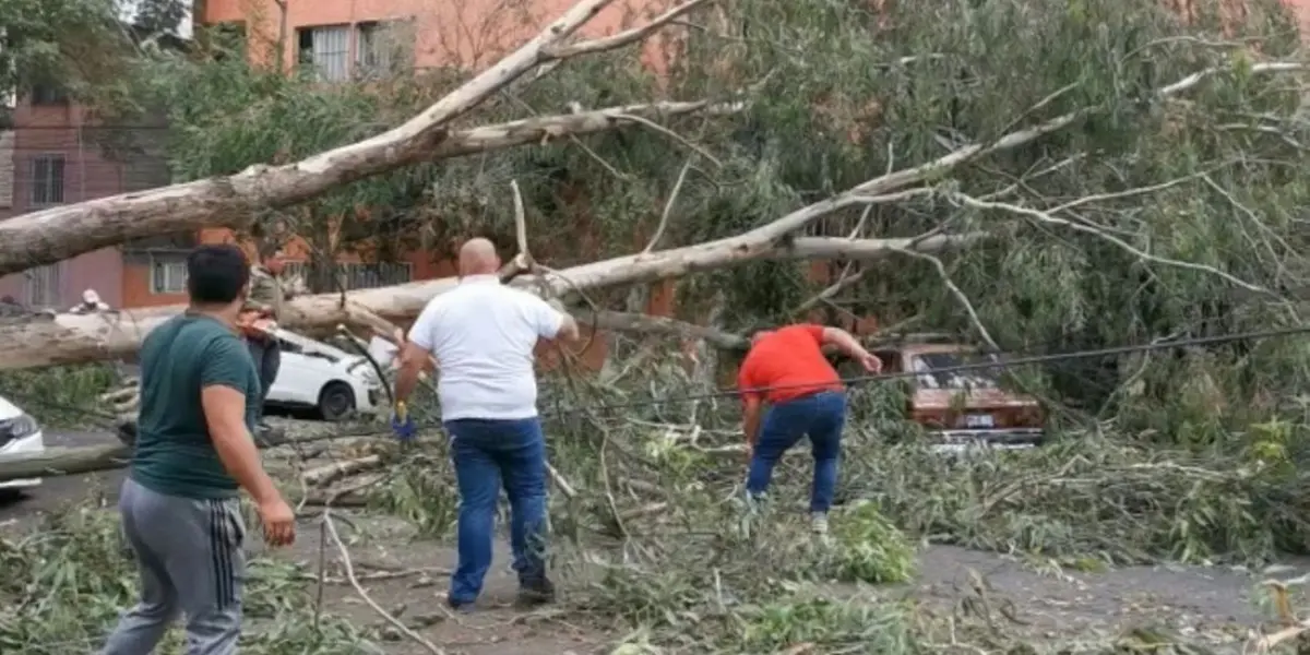 Ayer por la tarde en la Ciudad de México se registró una tolvanera