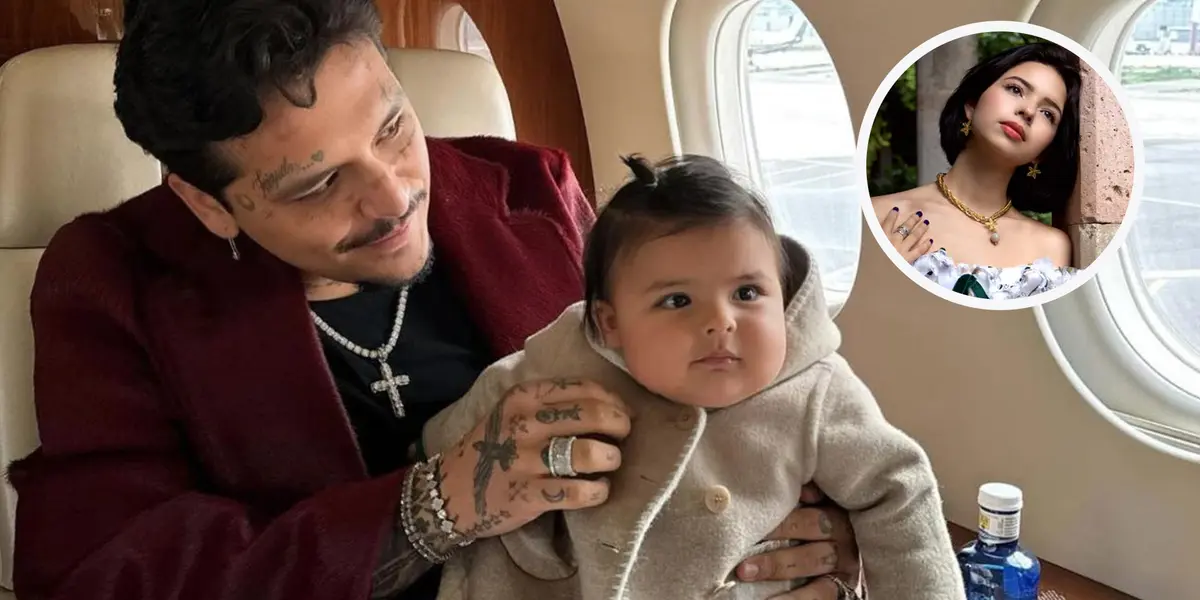 Christian Nodal y su hija Inti. Foto: @speedynodal, Instagram.