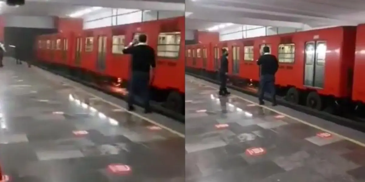 Después de más de 20 minutos de constantes interrupciones en los viajes, el metro de la Ciudad de México explicó en su cuenta de Twitter a que se debía la situación