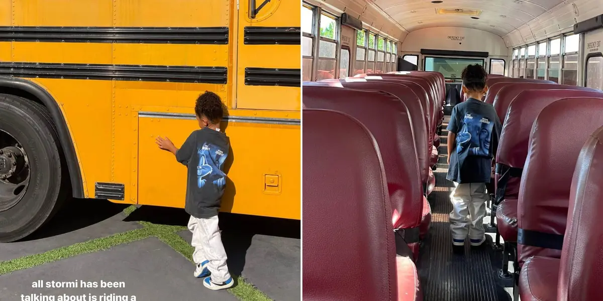Travis Scott le obsequió a su hija Stormi todo un autobús escolar
