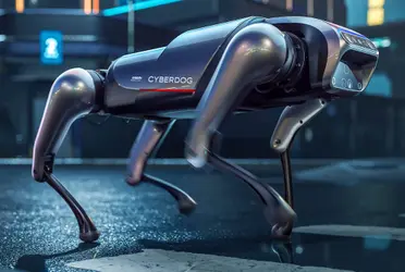 La compañía china llevó su novedad a dar un paseo en el MWC. Este es su ‘Cyberdog’, un pequeño (y solo 20 kg) robot con forma de perro futurista.