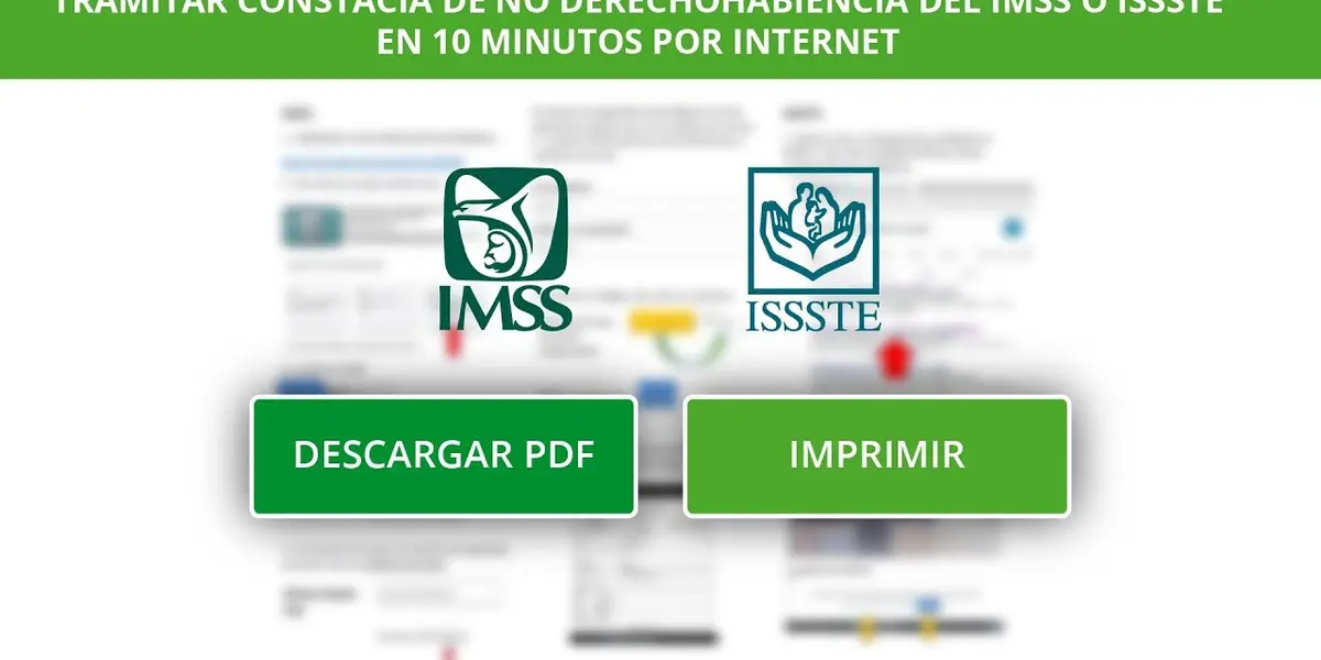 La constancia de No Derechohabiencia del Instituto Mexicano del Seguro Social (IMSS), sirve para corrobora si no te encuentras en activo para recibir atención médica por el instituto.