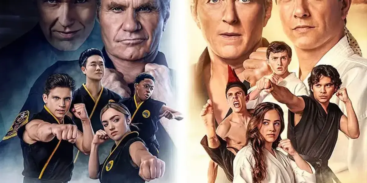 Siguiendo la narrativa del Torneo de Karate All Valley que será el punto central de este ciclo, el afiche presenta dos claros bandos: uno encabezado por Johnny Lawrence y Danny LaRusso y otro liderado John Kreese y Terry Silver.