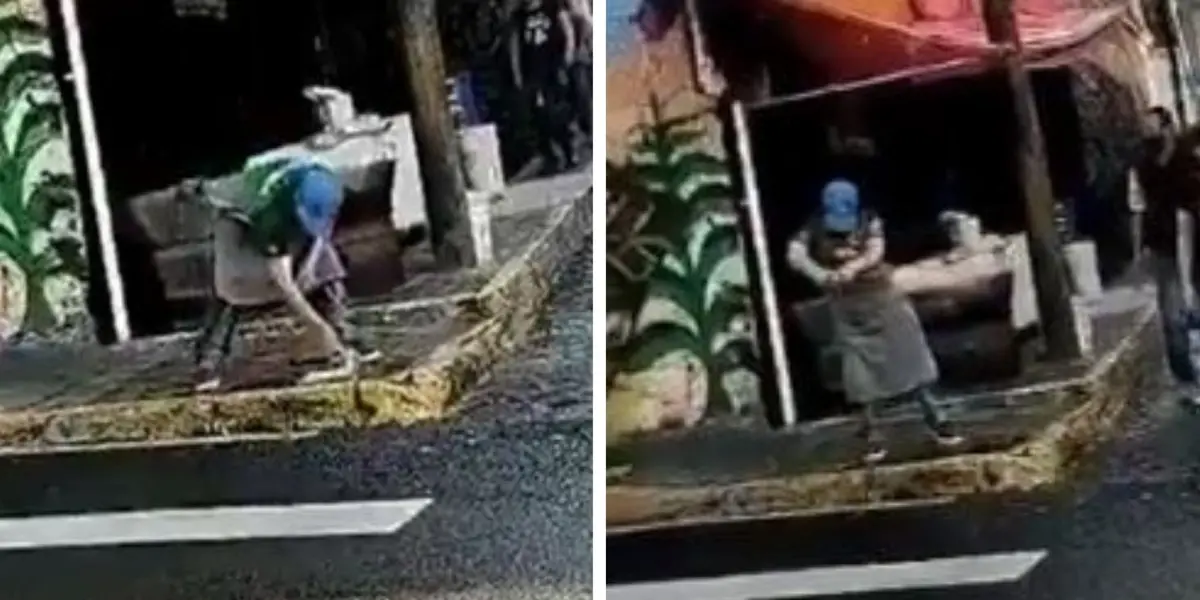 Un taquero de la Ciudad de México fue grabado mientras enjuagaba su trapo con agua de la calle y el video causa indiganción.