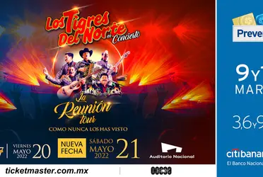 A través de las redes sociales de la promotora Ocesa fue quien dio a conocer que al concierto del 20 de mayo se le suma un show más para el día 21.