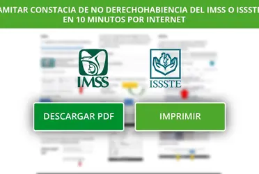 La constancia de No Derechohabiencia del Instituto Mexicano del Seguro Social (IMSS), sirve para corrobora si no te encuentras en activo para recibir atención médica por el instituto.